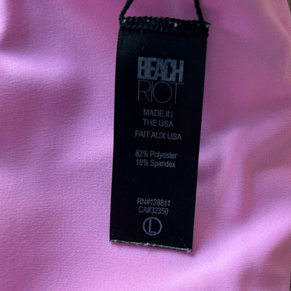 Beach Riot Eva Activewear Top in Colorblock Neon Green Pink and Purple. - Picture 5 of 6